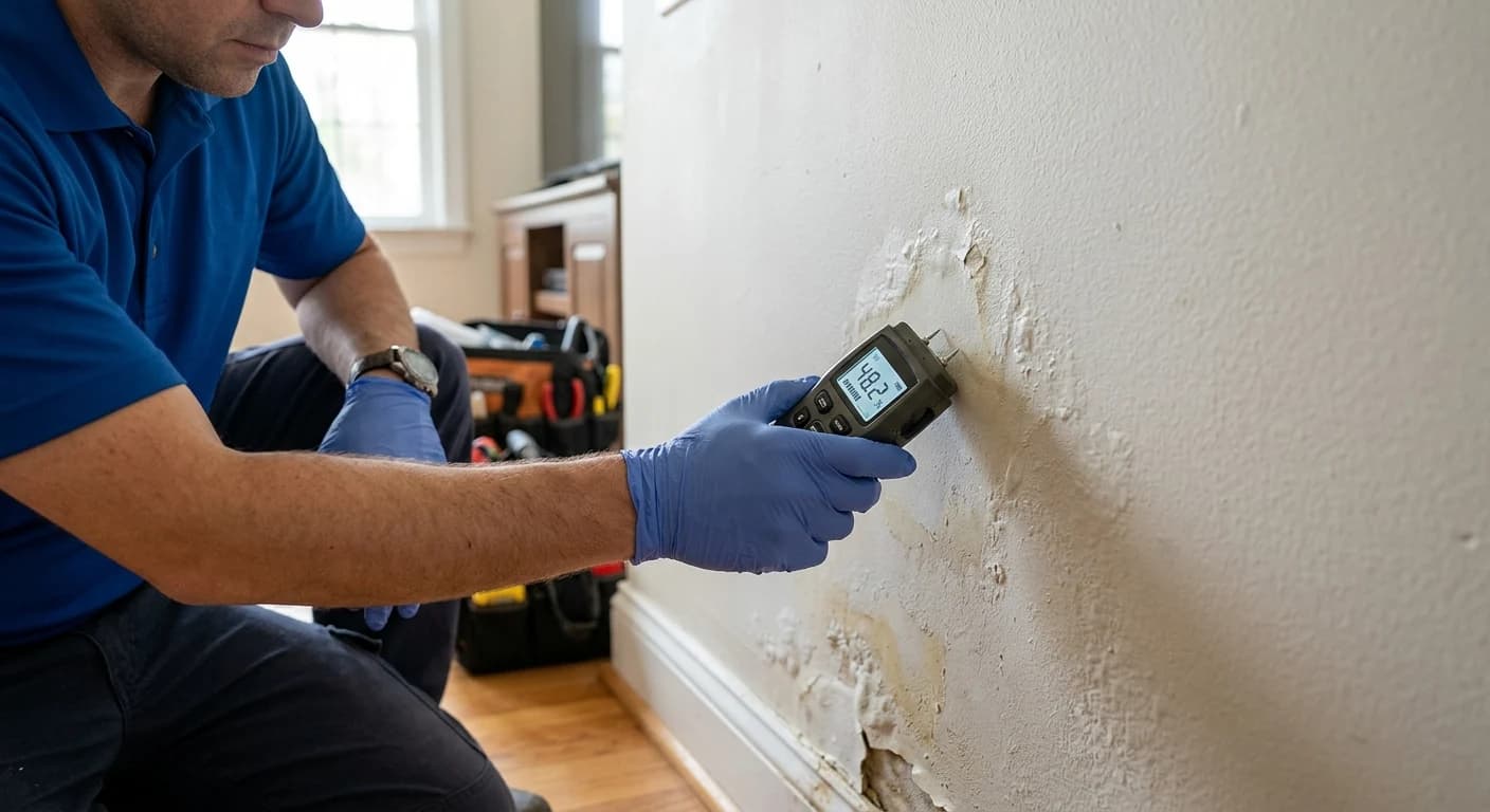 Professional water damage restoration work - What are the common signs of water damage?